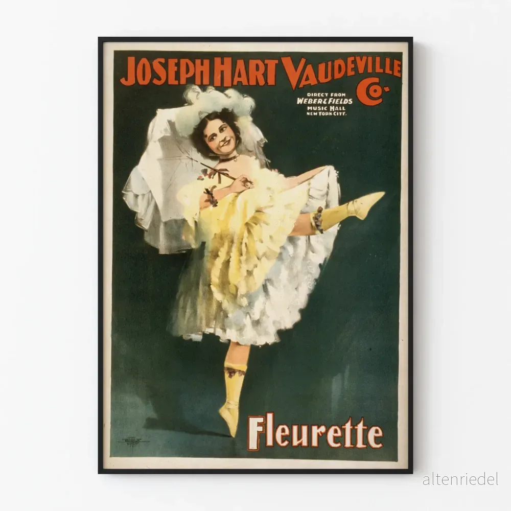 Vintageposter Fleurette Joseph Hart Vaudeville