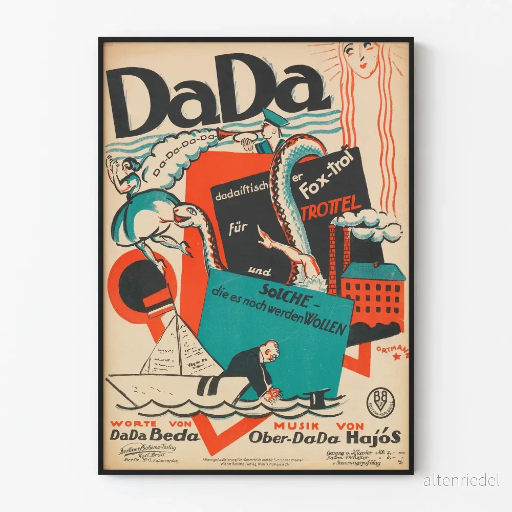 Dada Fox-trot design grafisk vintageposter