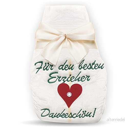 Erzieher tack present Tanjo broderade blöjor för de bästa lärarna stödet vid vaxning glädje föräldrar mamma pappa gåva lärare 4260424441612
