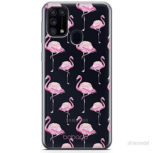 ERT GROUP mobiltelefonfodral för Samsung A31 originalt och officiellt licensierat Babaco mönster Flamingo 005 optimalt anpassad till formen på mobiltelefonen, gedeeltelijk transparant 5903040214886