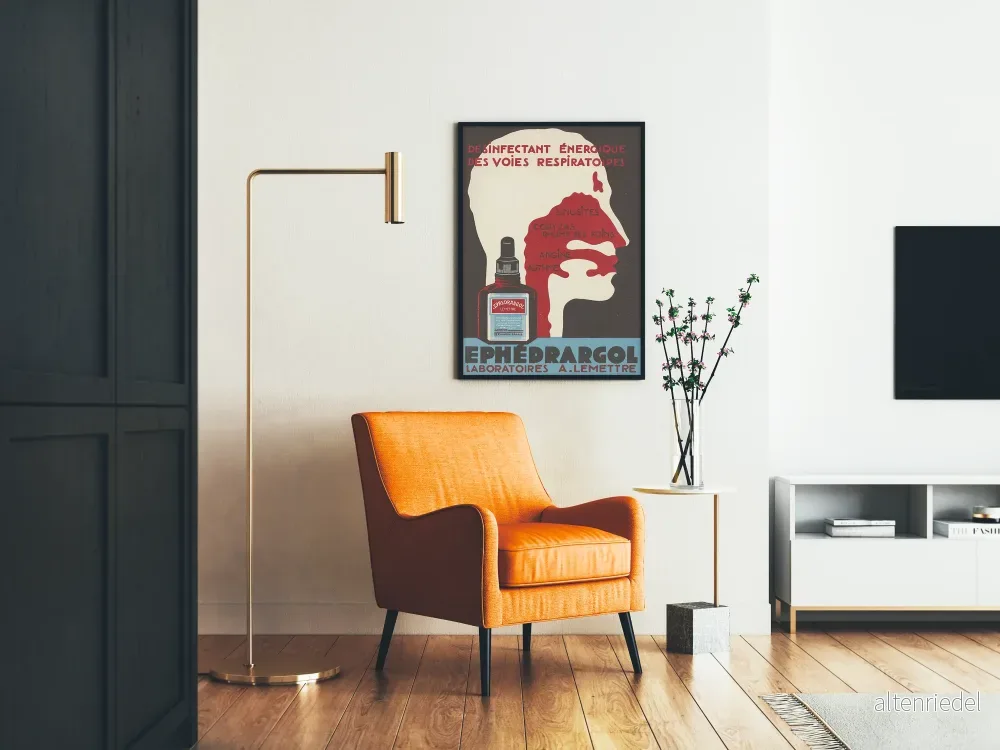 Vintageposter Ephédrargol Desinfektionsmedel för luftvägar - Bild 2