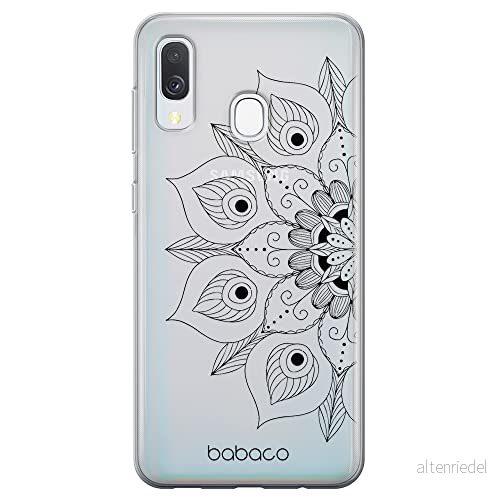 ERT GROUP mobiltelefonfodral för Samsung A40 originalt och officiellt licensierat Babaco mönster Mandalas 002 Vit optimalt anpassad till formen på mobiltelefonen, gedeeltelijk transparant 5904805818462