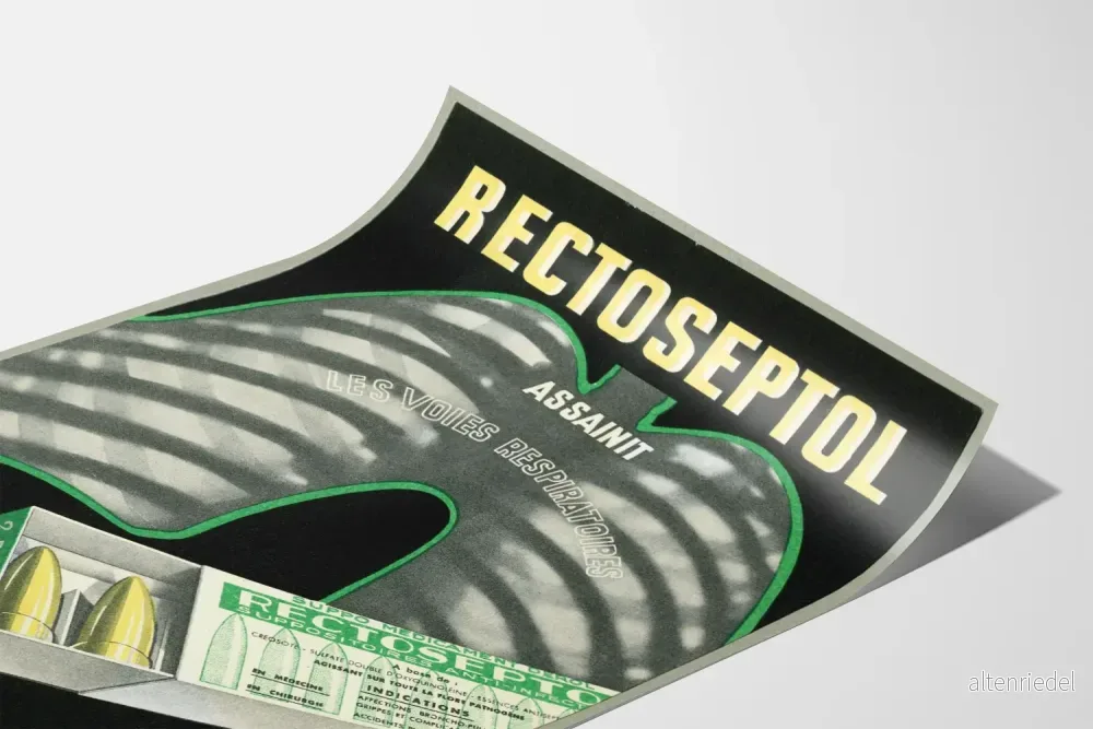 Vintageposter Rectoseptol - Retro medicinsk väggdekoration - Bild 3