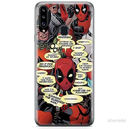 ERT GROUP mobiltelefonfodral för Samsung A20S originalt och officiellt licensierat Marvel mönster Deadpool 008 optimalt anpassad till formen på mobiltelefonen, fodral tillverkad av TPU plast 5904805442315