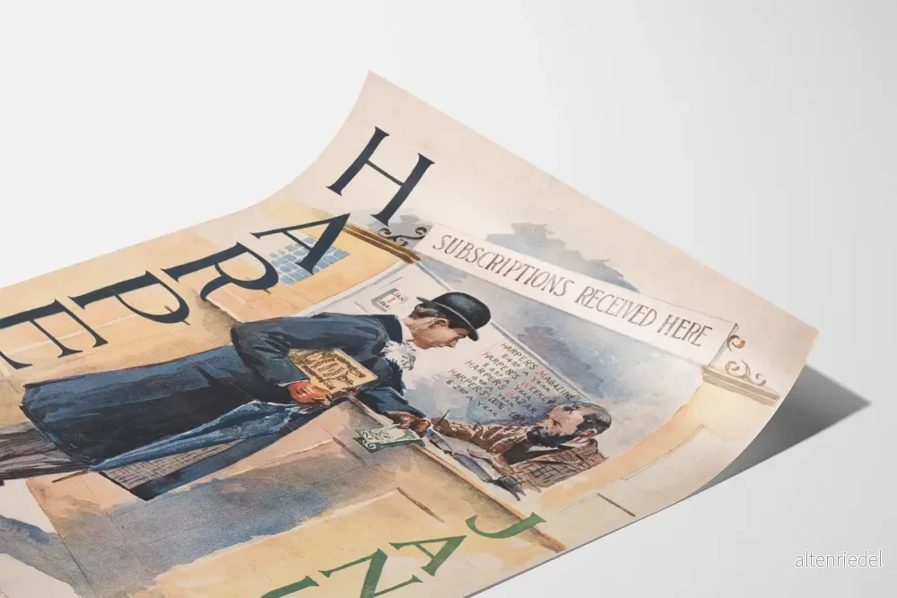 Vintageposter från Harper's Magazine januari 1894 för väggdekoration - Bild 3