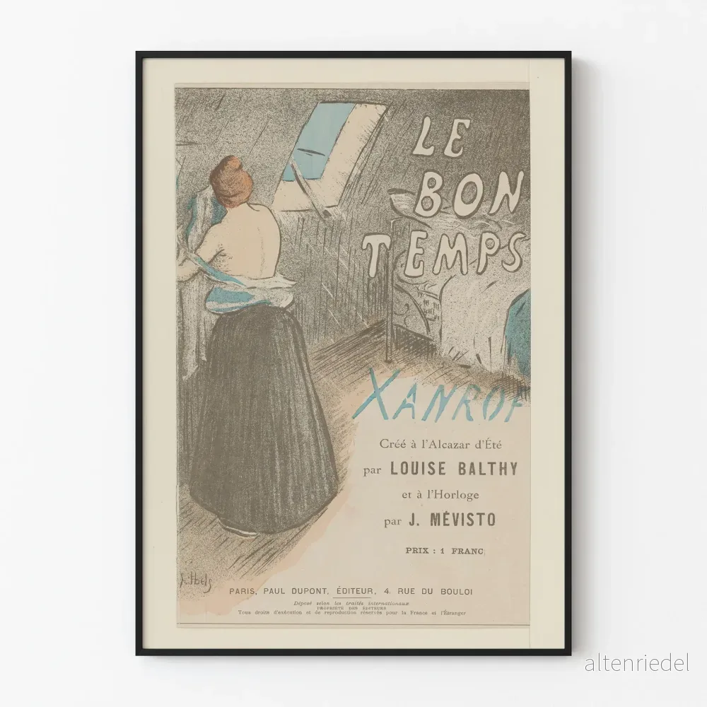 Gammal poster Le Bon Temps av Xanrof - Vintage väggdekoration