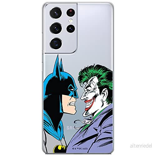 ERT GROUP mobiltelefonfodral för Samsung S21 ULTRA originalt och officiellt licensierat DC mönster Batman & Joker 005 optimalt anpassad till formen på mobiltelefonen, gedeeltelijk transparant 5905131502803