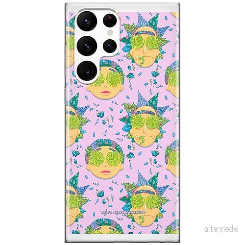 ERT GROUP mobiltelefonfodral för Samsung S22 ULTRA originalt och officiellt licensierat Rick and Morty mönster & 022, fodral tillverkad av TPU plast 5905511145958
