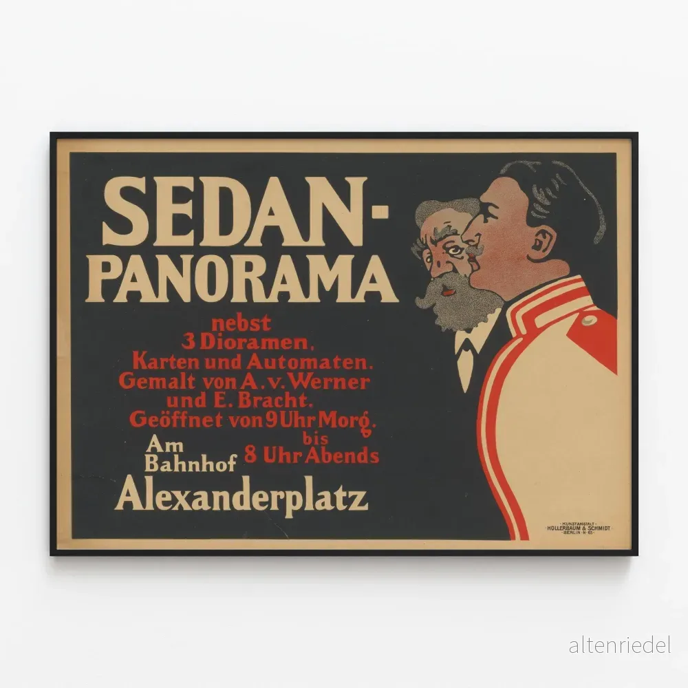 Vintage poster av sedan panorama för väggdekoration