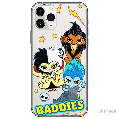 ERT GROUP mobiltelefonfodral för Iphone 11 PRO MAX originalt och officiellt licensierat Disney mönster Villains 004 optimalt anpassad till formen på mobiltelefonen, gedeeltelijk transparant 5905131377234
