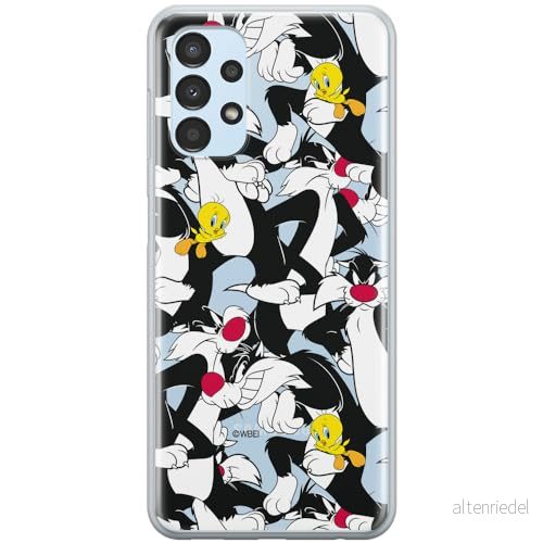 ERT GROUP mobiltelefonfodral för Samsung A13 4G originalt och officiellt licensierat Looney Tunes mönster Sylvester & Tweety 004 anpassad till formen på mobiltelefonen, gedeeltelijk transparant 5904805543050