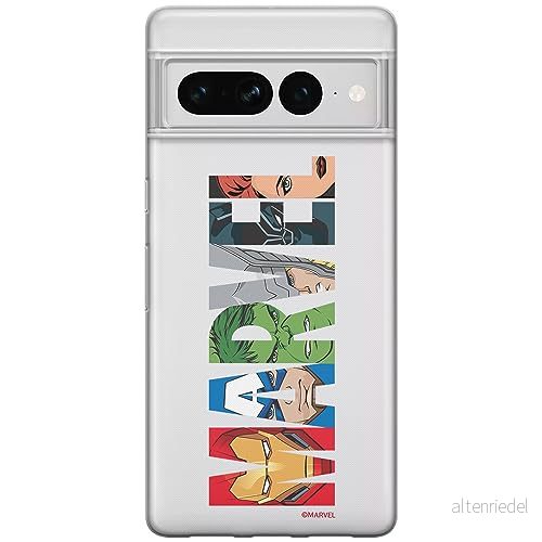 ERT GROUP mobiltelefonfodral för Google PIXEL 7 PRO originalt och officiellt licensierat Marvel mönster 011 optimalt anpassad till formen på mobiltelefonen, gedeeltelijk transparant 5905795169619