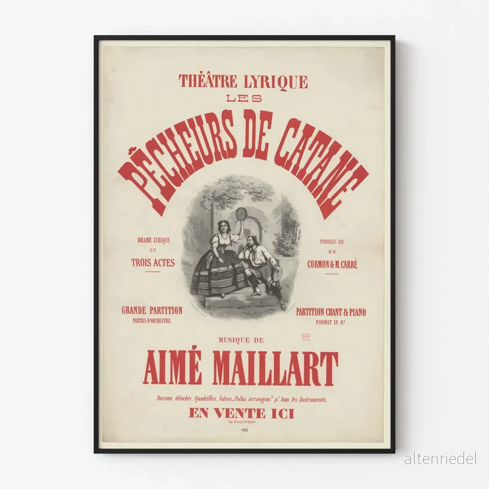Vintage väggdekor: Teater Lyrique Les Pêcheurs de Catane - Poster