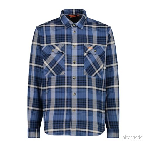 CMP Herrskjorta i flanell, B.Blue Bluestone vit, 56 8058949989360