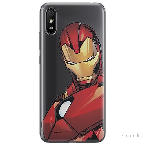 ERT GROUP mobiltelefonfodral för Xiaomi REDMI 9A originalt och officiellt licensierat Marvel mönster Iron Man 005 optimalt anpassad till formen på mobiltelefonen, gedeeltelijk transparant 5903932037364