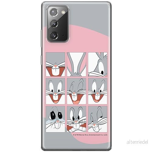 ERT GROUP mobiltelefonfodral för Samsung GALAXY NOTE 20 originalt och officiellt licensierat Looney Tunes mönster Bugs 015 anpassad till formen på mobiltelefonen, fodral tillverkad av TPU plast 5905795078164