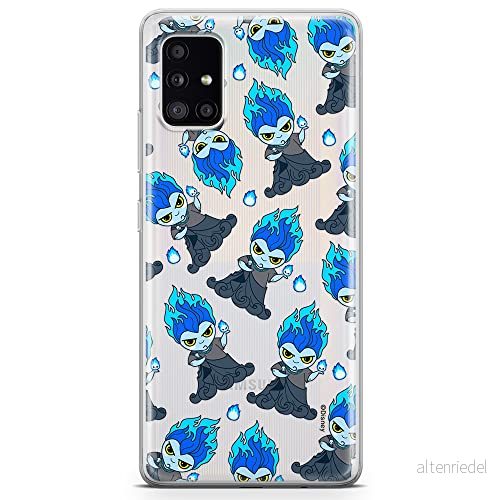 ERT GROUP mobiltelefonfodral för Samsung A51 originalt och officiellt licensierat Disney mönster Hades 002 optimalt anpassad till formen på mobiltelefonen, gedeeltelijk transparant 5905131418906