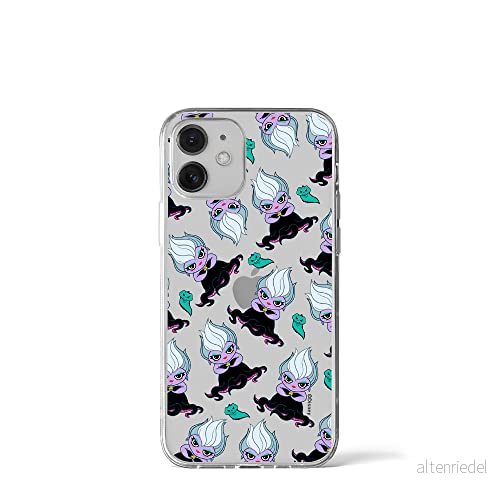 ERT GROUP mobiltelefonfodral för Iphone 12 Mini originalt och officiellt licensierat Disney mönster Ursula 005 optimalt anpassad till formen på mobiltelefonen, gedeeltelijk transparant 5905131466792