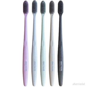 Beter Tandborstar för vuxna, filament med aktivt kol, medelintensitet, BPA fri, handtag tillverkat av vetefibrer, hållbart och återvinningsbart, 5 pack kit 8412122219925 Beter Tandborstar för vuxna, filament med aktivt kol, medelintensitet, BPA fri, handtag tillverkat av vetefibrer, hållbart och återvinningsbart, 5 pack kit 8412122219925