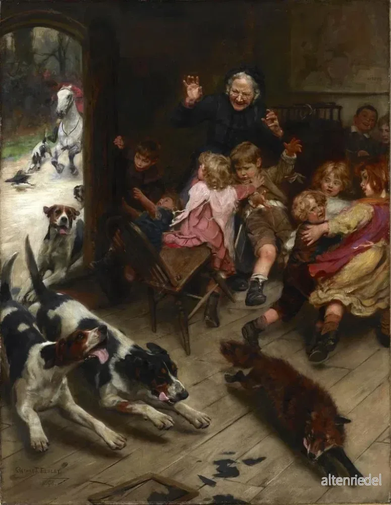 Målning En tryckkärl under en storm - Arthur John Elsley | Konsttryck - Bild 2