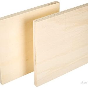 Artemio 14002351 set med 2 fyrkantiga plattor, trä, beige, 15 x 1,2 cm 5414135163267