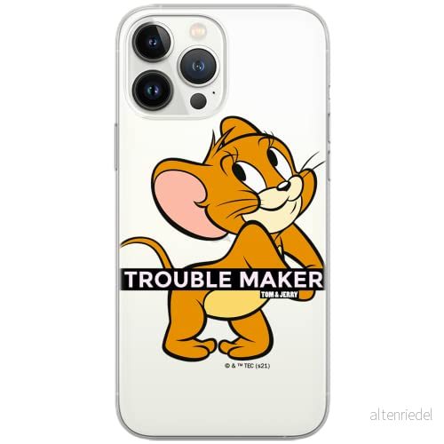 ERT GROUP mobiltelefonfodral för Samsung A50/A50s/A30s originalt och officiellt licensierat Tom and Jerry mönster 012 Vit optimalt anpassad till formen på mobiltelefonen, gedeeltelijk transparant 5904805271557