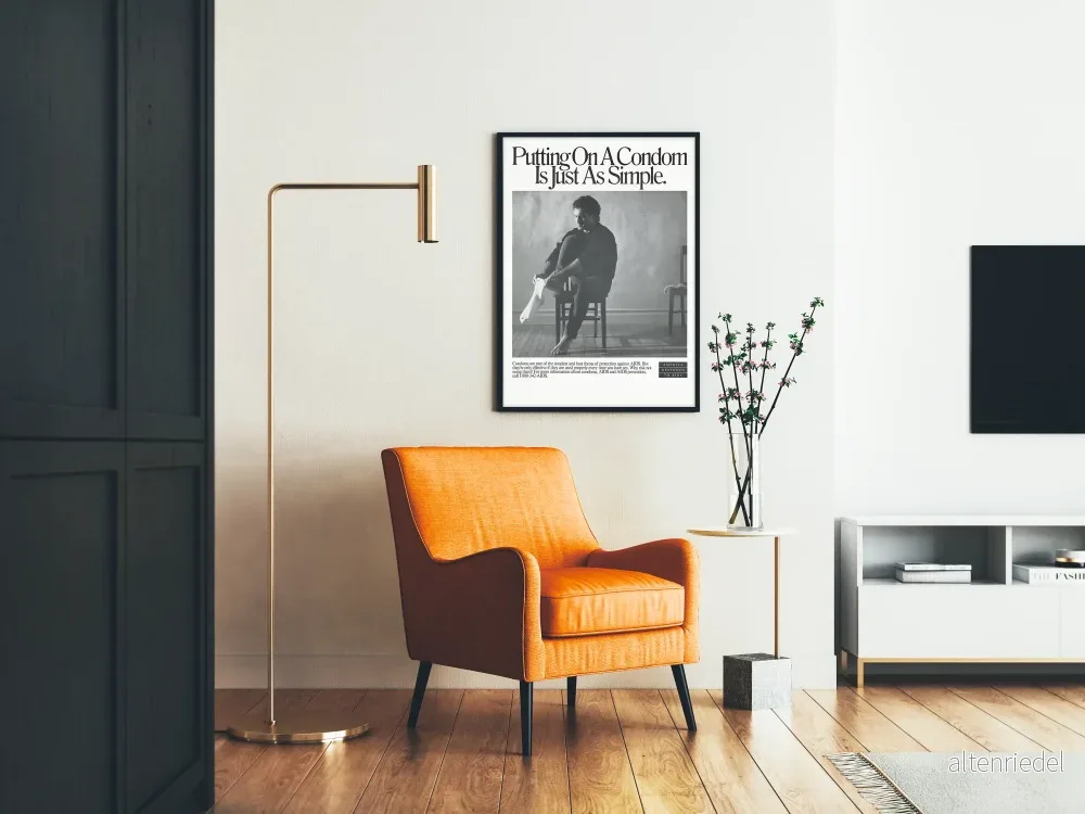 Vintage affisch för att öka medvetenheten om användning av kondom - Bild 2