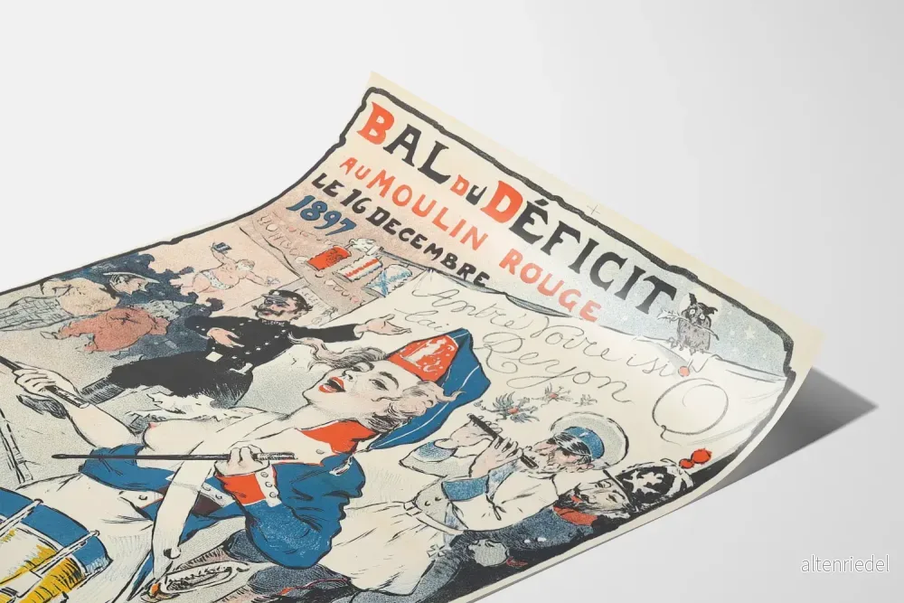 Vintageposter Bal du Déficit vid Moulin Rouge 1897 - Bild 3