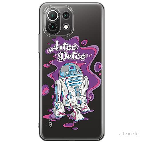 ERT GROUP mobiltelefonfodral för Xiaomi 11 LITE 4G/5G originalt och officiellt licensierat Star Wars mönster R2D2 002, gedeeltelijk transparant 5903932705317