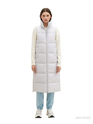 TOM TAILOR Denim Dam 1036571 väst, 32253 Basic Light Grey, S, Grey 4066887725869