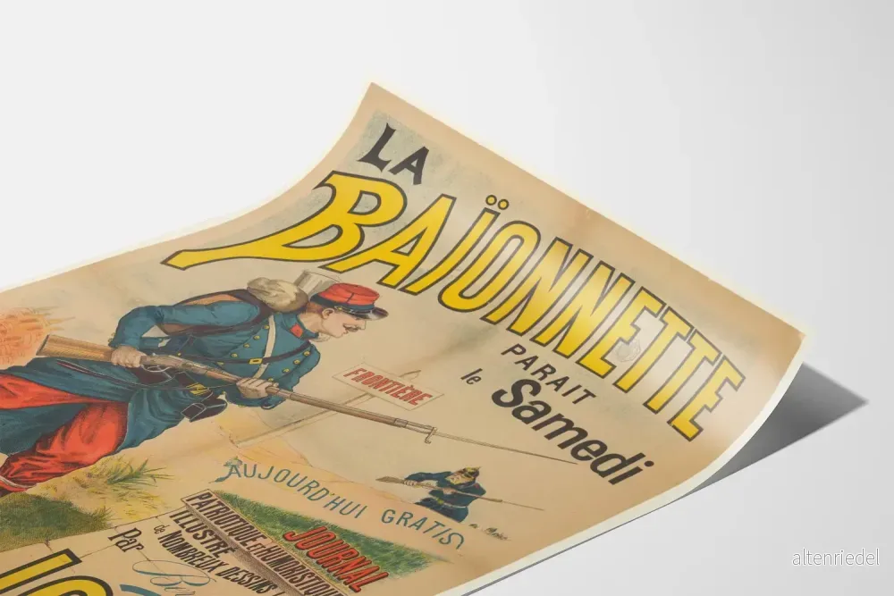 Vintageposter La Baïonnette Journal Lördag - Bild 3
