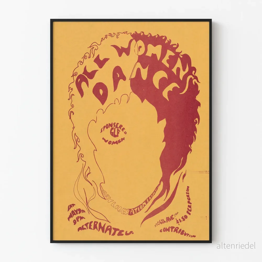 Vintage stil psykedelisk dansposter för kvinnor