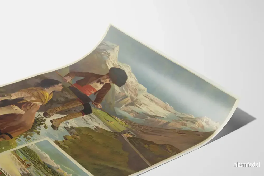 Vintageposter Les Pyrénées Gavarnie-cirkusen Väggdekoration - Bild 3