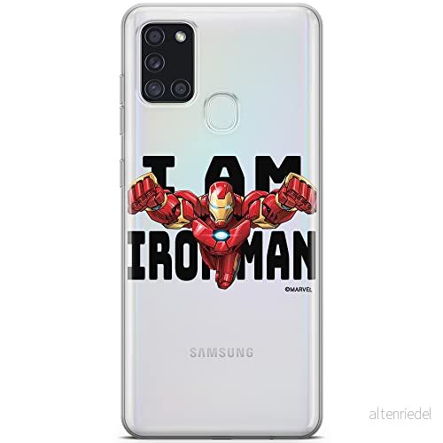 ERT GROUP mobiltelefonfodral för Samsung A21s originalt och officiellt licensierat Marvel mönster Iron Man 028 optimalt anpassad till formen på mobiltelefonen, gedeeltelijk transparant 5904805140617