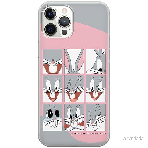 ERT GROUP mobiltelefonfodral för Iphone 12 PRO MAX originalt och officiellt licensierat Looney Tunes mönster Bugs 015 optimalt anpassad till formen på mobiltelefonen, fodral tillverkad av TPU plast 5905795078140