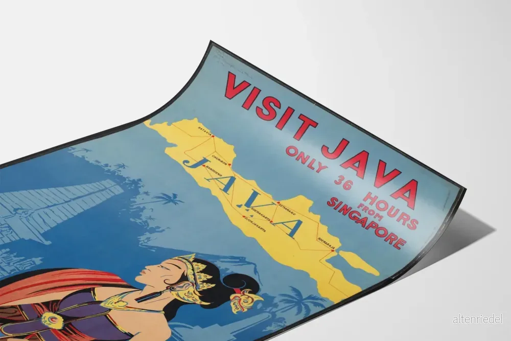Vintage Java 36 timmar av Singapore - Väggdekoration för resor - Bild 3