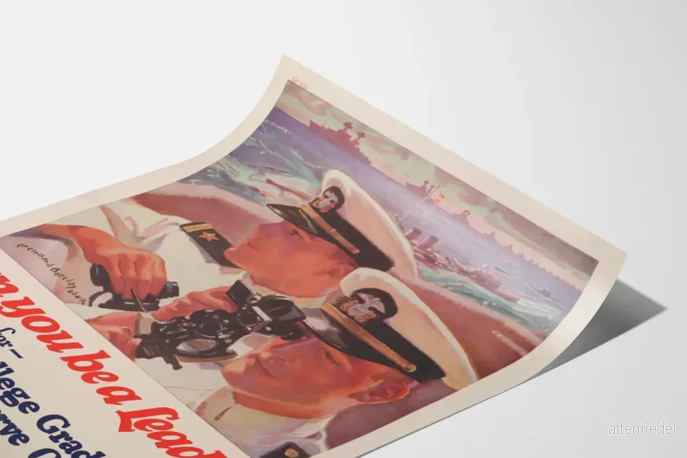 Vintage militär ledarskap till sjöss poster - Bild 3