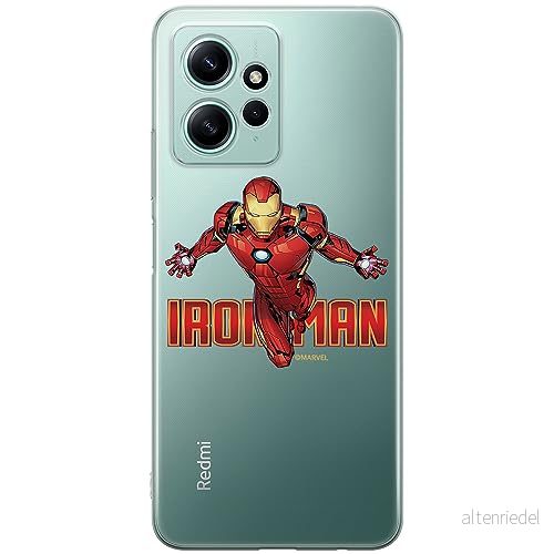ERT GROUP mobiltelefonfodral för Xiaomi REDMI NOTE 12 4G originalt och officiellt licensierat Marvel mönster Iron Man 030 optimalt anpassad till formen på mobiltelefonen, gedeeltelijk transparant 5905511943967