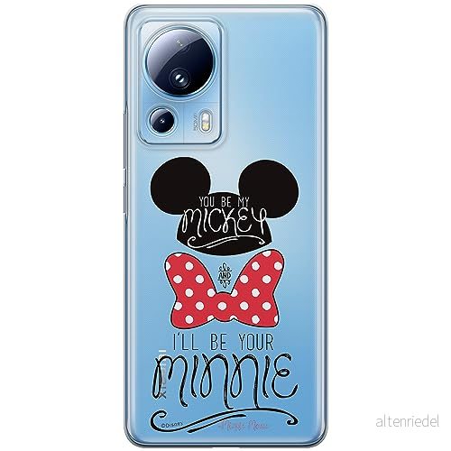ERT GROUP mobiltelefonfodral för Xiaomi 13 LITE/CIVI 2 originalt och officiellt licensierat Disney mönster Mickey & Minnie 004 anpassad till formen på mobiltelefonen, gedeeltelijk transparant 5905511933869