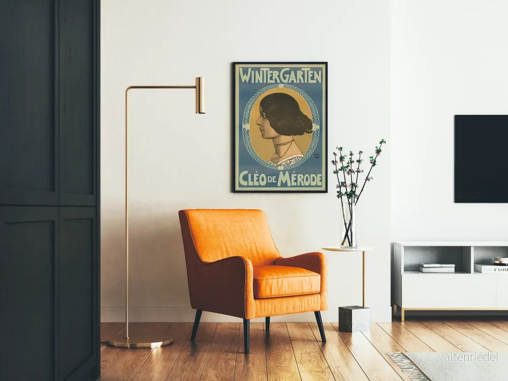 Vintageposter Wintergarten Cléo de Mérode för väggdekoration - Bild 2