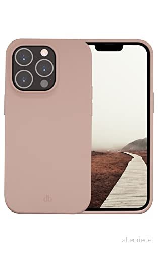 Dbramante1928 Costa Rica Stötsäker silikon mjukt fodral med GRS certifierade återvunna och återvinningsbara plastmaterial för iPhone 14 Pro Rosa 5711428015983