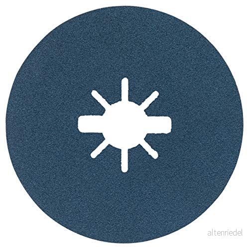 BOSCH FBX45120 25 pack 4 1/2 tum. X Lock finslipande fiberskivor 120 korn kompatibla med 7/8 Hjulaxel för applikationer inom ytbehandling av metall, svetsblandning, rostborttagning 346642940