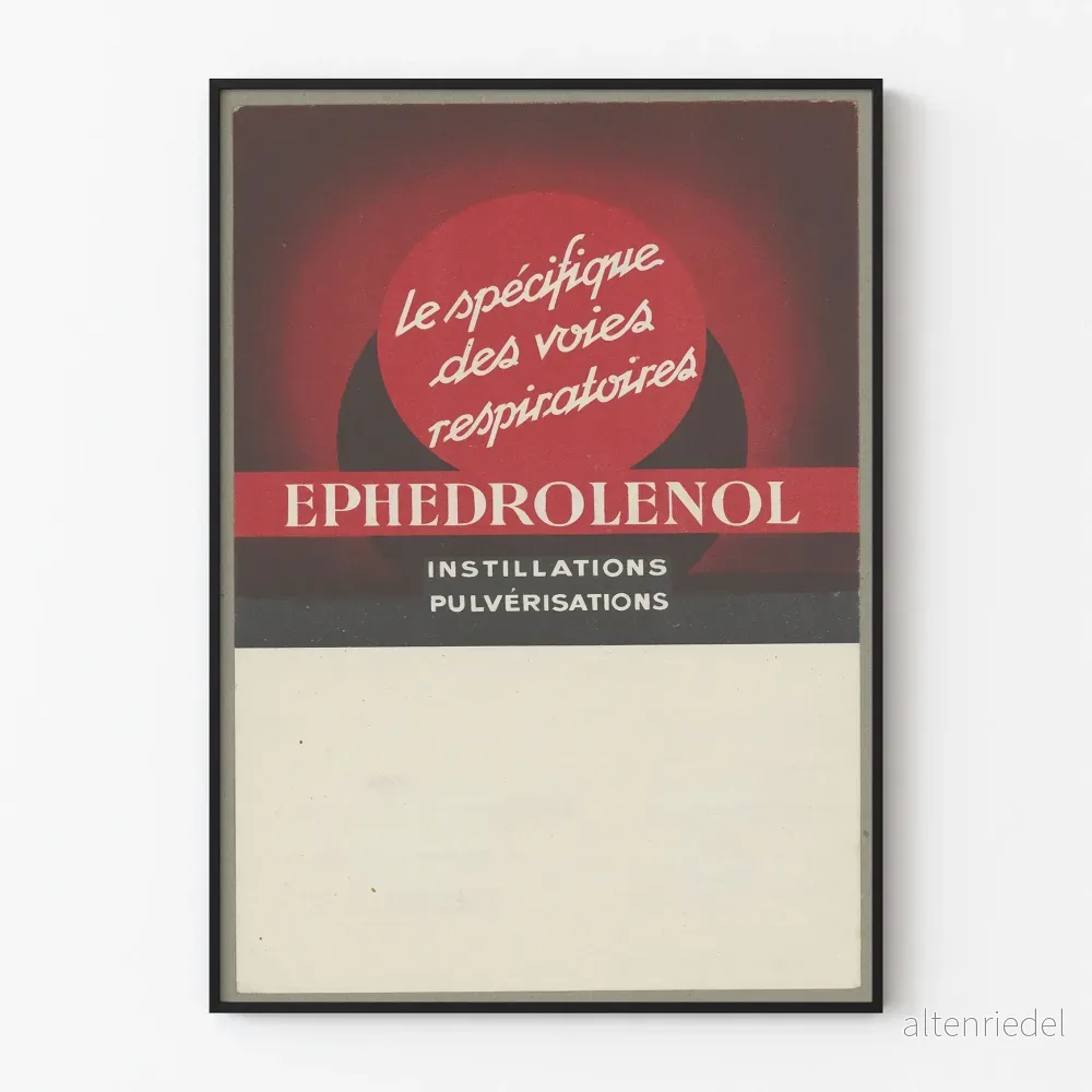Vintageposter för Ephedrolenol för luftvägarna