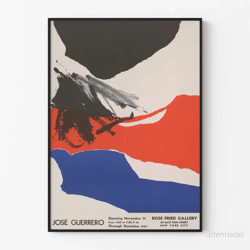 Galleri Rose Fried - Utställning José Guerrero 1963 Poster