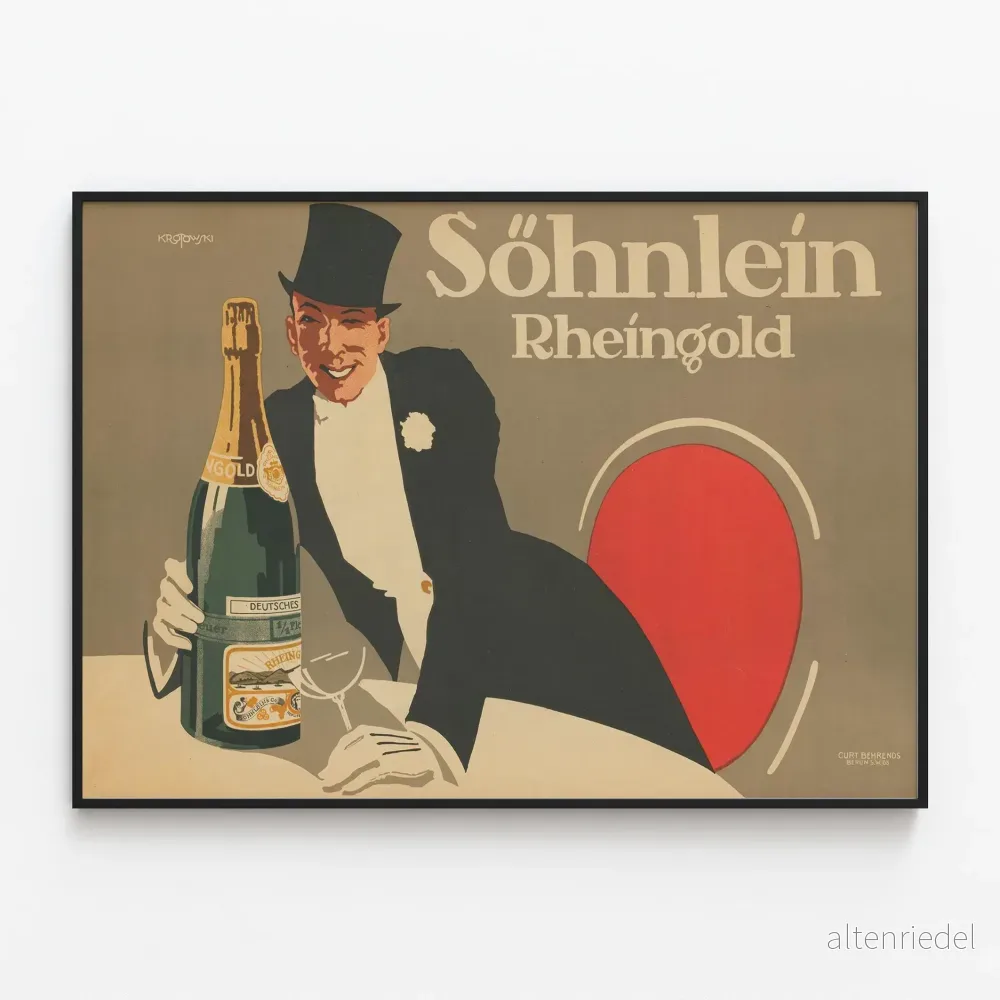 Retroposter SOHNLEIN Rheingold – Vintage väggdekoration champagne Retroposter SOHNLEIN Rheingold – Vintage väggdekoration champagne