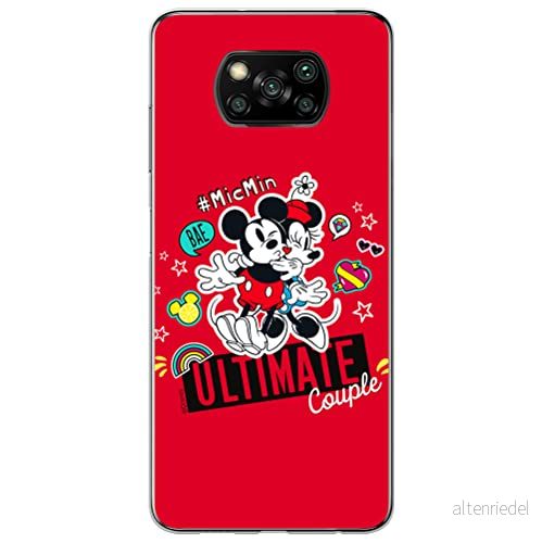 ERT GROUP mobiltelefonfodral för Xiaomi POCOPHONE X3 originalt och officiellt licensierat Disney mönster Mickey & Minnie 012 anpassad till formen på mobiltelefonen, fodral tillverkad av TPU plast 5903537121895
