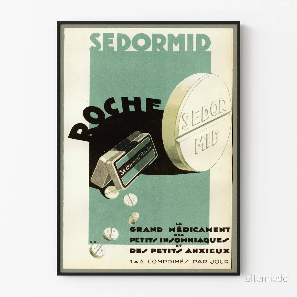 Vintageposter Pilul SEDOR MID - Retro Väggdekoration