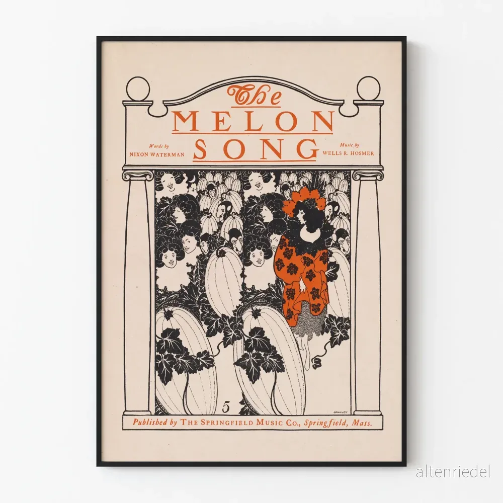 Vintageposter The Melon Song för väggdekoration