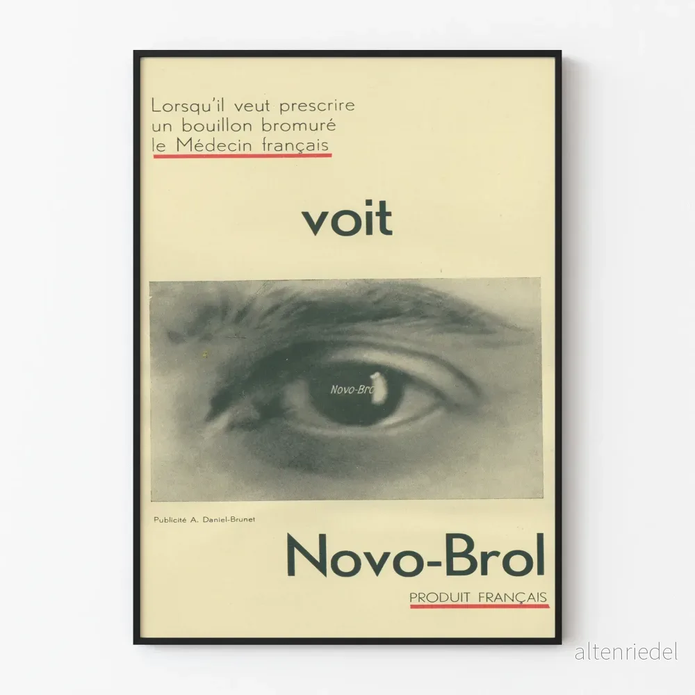 Vintage reklamposter för Novo-Brol Fransk läkare Vintage reklamposter för Novo-Brol Fransk läkare