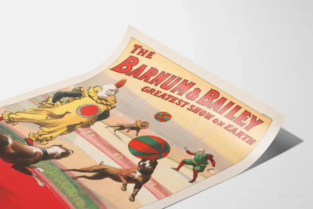 Vintageposter Barnum & Bailey - Hundar som spelar fotboll - Bild 3